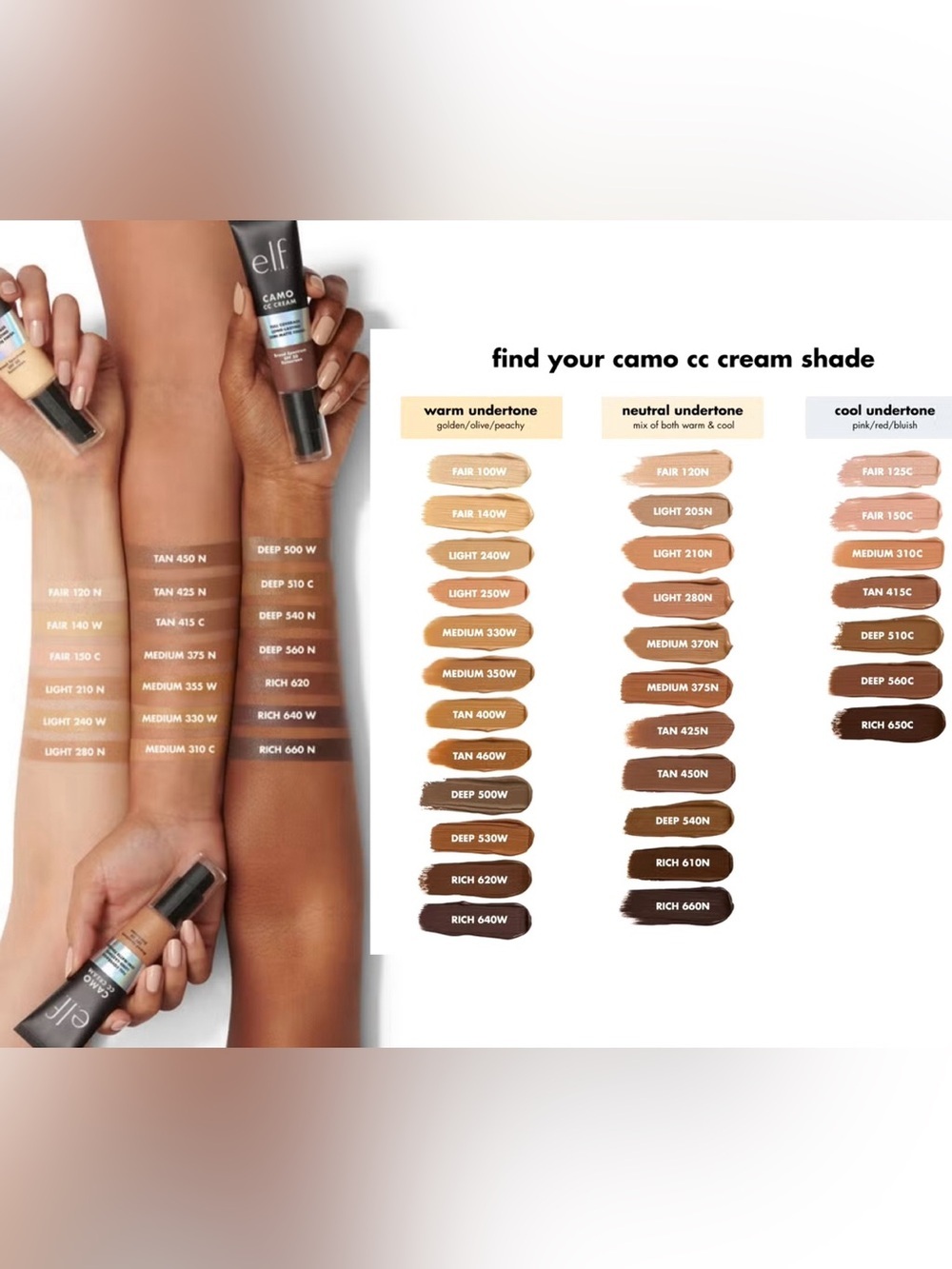 e.l.f. Camo CC Cream Foundation (Fair 120 N - exp: 05/2027) NIB 30 g / 1 oz - Picture 5 of 5